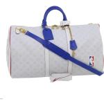 Vintage Hållbara Vita Weekendbags från Louis Vuitton i Canvas för Damer 