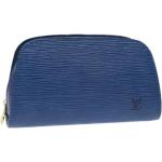 Vintage Hållbara Blåa Clutches från Louis Vuitton i Läder för Damer 