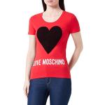Röda Kortärmade Kortärmade toppar med paljetter från Moschino Love Moschino i Storlek 3 XL för Damer 