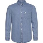 Blåa Jeansskjortor från Wrangler i Storlek S i Denim 