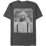 Gråa Star Wars Yoda T-shirts med tryck i Storlek XL för Herrar 