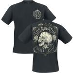 Svarta Långärmade Långärmade T-shirts från Lucky 13 i Storlek M i Bomull för Herrar 