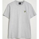 Ekologiska Melerade Ljusgråa Kortärmade Kortärmade T-shirts från Lyle & Scott i Storlek XL för Herrar 