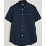 Mörkblåa Kortärmade Kortärmade skjortor från Lyle & Scott i Storlek L med Button down i Bomull för Herrar 