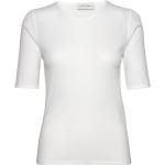 Lyocell Rib Tee Designers T-shirts & Tops Short-sleeved White House Of Dagmar