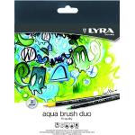 Lyra Aqua borste Duo borste pennor fiberspets pennor blandade färger 36 Fasermaler 36 Fasermaler