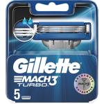 Gillette Mach3 Turbo Razor Blades 5 Pcs