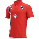 Röda U.C Sampdoria Fotbollströjor från Macron i Storlek XL i Jerseytyg för Herrar 