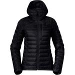 Magma Light Down Jacket W/Hood Women Sport Jackets Padded Jacket Black Bergans