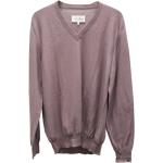 Vintage Hållbara Lavendelfärgade Sweatshirts på rea med V-ringning i Denim för Damer 