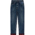 Rutiga Blåa Slitna jeans från Maison Martin Margiela på rea för Herrar 