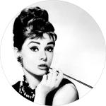 Malerifabrikken - Tavla Audrey Hepburn 3 - Svart - 40X40