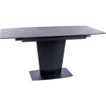 Svarta Matbord i glas från Skånska Möbelhuset förlängningsbara i Metall 