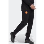 Svarta Manchester United Träningsbyxor från adidas Essentials i Storlek XS i Bomull för Herrar 