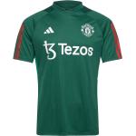 Gröna Manchester United Träningströjor från adidas Performance i Jerseytyg för Herrar 