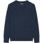 Blåa Stickade tröjor från Marc O'Polo på rea med Rund ringning i Tweed för Herrar 
