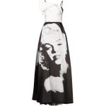 Svarta Ärmlösa Marilyn Monroe Sidenklänningar på rea i Storlek L med Fyrkantsringning för Damer 