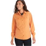 Hållbara Orange bluesign Långärmade Långärmade skjortor från Marmot Annika på rea med stretch i Storlek XS för Damer 
