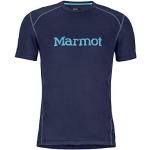 Mörkblåa Långärmade Långärmade T-shirts från Marmot i Storlek S för Herrar 