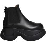 Marni Chelsea-boots i slätt läder med gummisula Black, Dam