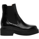 Svarta Ankle-boots från Marni med rundad tå i Kalvskinn för Damer 