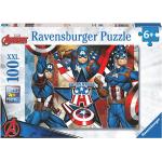 Marvel Captain America 100P Toys Puzzles And Games Puzzles Classic Puzzles Multi/patterned Ravensburger