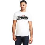 Marvel Mäns Avengers Endgame logotyp huvtröja, Vit