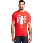 Körsbärsröda Spiderman T-shirts i Storlek L i Bomull för Herrar 