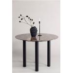 Svarta Runda matbord från Vind Collection med diameter 75cm i Marmor 