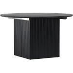 Svarta Runda matbord från Skånska Möbelhuset Matilda förlängningsbara med diameter 130cm 