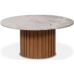 Gråa Runda soffbord från Skånska Möbelhuset med diameter 105cm i Marmor 