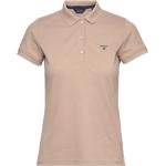 Md. Pique Ss Rugger Tops T-shirts & Tops Polos Brown GANT