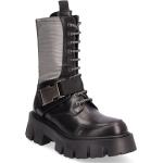 Svarta Ankle-boots från Apair i storlek 39 med Chunky med Spännesknäppning 