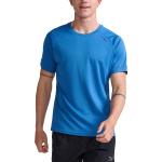 Mörkblåa Kortärmade Tränings t-shirts från 2XU i Material som andas i Mesh för Herrar 