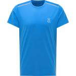 Blåa Kortärmade Kortärmade T-shirts från Haglöfs Lim i Storlek L för Herrar 