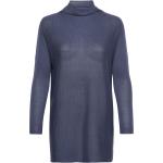Merino Lyocell Wide Turtleneck Tops Knitwear Turtleneck Blue Cathrine Hammel