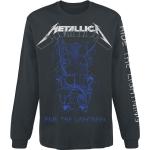 Svarta Långärmade Metallica Herrtröjor i Storlek M i Bomull 