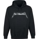 Svarta Långärmade Metallica Huvtröjor i Storlek L i Bomull för Herrar 