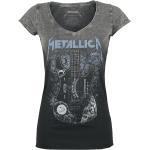 Gråa Metallica T-shirts stora storlekar i Storlek S i Bomull för Damer 