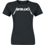 Svarta Metallica T-shirts med tryck i Storlek L i Bomull för Damer 