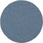Ljusblåa Runda mattor med diameter 70cm 