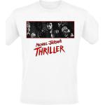 Michael Jackson T-shirt - Thriller BW Photo - S XXL - för Herr - vit