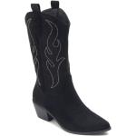 Svarta Cowboy-boots med strass på rea i storlek 36 för Damer 