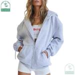 Höst Gråa Långärmade Tränings hoodies i Storlek XL för Damer 