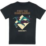 Svarta Minecraft T-shirts för barn i Bomull 