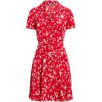 Casual Knälånga Blommiga Röda Kortärmade Blommiga klänningar från Ralph Lauren Lauren i Storlek XL för Damer 