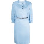 Casual Korta Blåa Trekvartsärmade Plisserade klänningar från PESERICO i Storlek L för Damer 