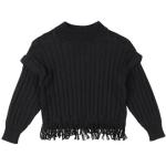 Svarta Stickade tröjor för Flickor med fransar i 8 i Merino från Blumarine Miss Blumarine från YOOX.com med Fri frakt 