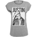 Mister Tee damer Justin Bieber t-shirts Grå ljung X-L