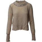 Vintage Hållbara Bruna Långärmade Sweatshirts från Miu Miu i Storlek XL i Ull för Damer 